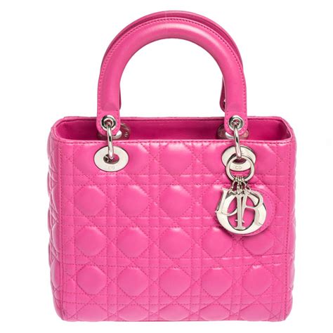 vintage dior pink bag|pre owned lady dior bag.